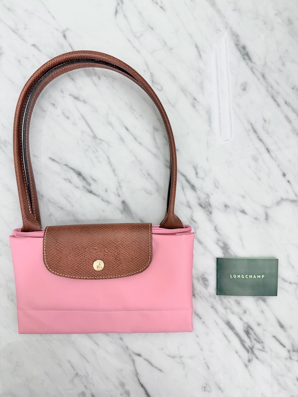 NWT Rare Longchamp Large Le Pilage Pink Shoulder Tote Limited Edition - Picture 11 of 11